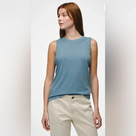 NWT Everyday Vintage Washed Tank Size L High Tide Blue - Picture 1 of 6